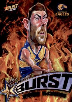2021 Select AFL Footy Stars - Starburst Caricatures Fire #SP67 Jeremy McGovern Front